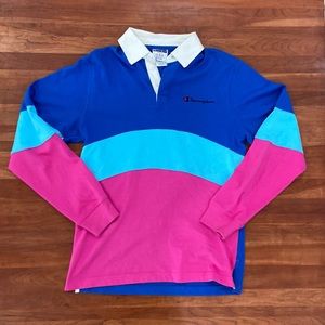 Champion long sleeve collared shirt.